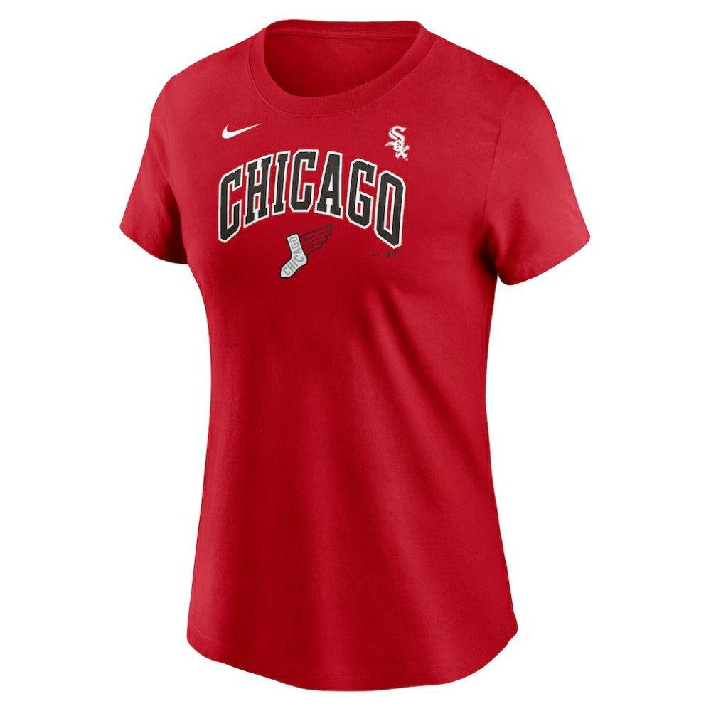 Luis Robert Jr. Chicago White Sox Nike Women's 2025 City Connect Fuse Name & Number T-Shirt - Red - Nike on Sale