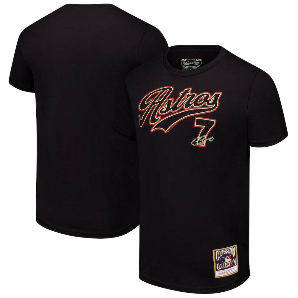 Craig Biggio Houston Astros Mitchell & Ness Cooperstown Collection Player T-Shirt - Black - Mitchell & Ness on Sale