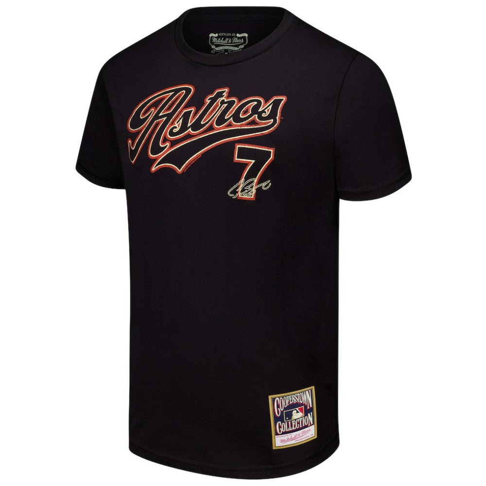 Craig Biggio Houston Astros Mitchell & Ness Cooperstown Collection Player T-Shirt - Black - Mitchell & Ness on Sale
