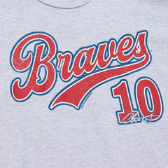 Chipper Jones Atlanta Braves Mitchell & Ness Cooperstown Collection Player T-Shirt - Heather Gray - Mitchell & Ness Online