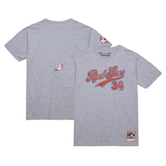 David Ortiz Boston Red Sox Mitchell & Ness Cooperstown Collection Player T-Shirt - Grey Heather - Mitchell & Ness Discount