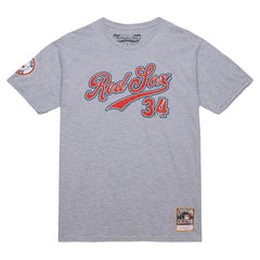 David Ortiz Boston Red Sox Mitchell & Ness Cooperstown Collection Player T-Shirt - Grey Heather - Mitchell & Ness Discount