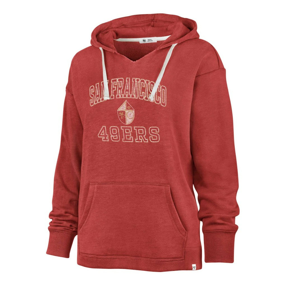 47 brand San Francisco 49ers '47 Women's Plus Size Clarity Kennedy Pullover Hoodie Scarlet