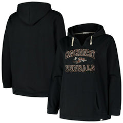 47 brand Cincinnati Bengals '47 Women's Plus Size Clarity Kennedy Pullover Hoodie Black