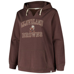 47 brand Cleveland Browns '47 Women's Plus Size Clarity Kennedy Pullover Hoodie Brown