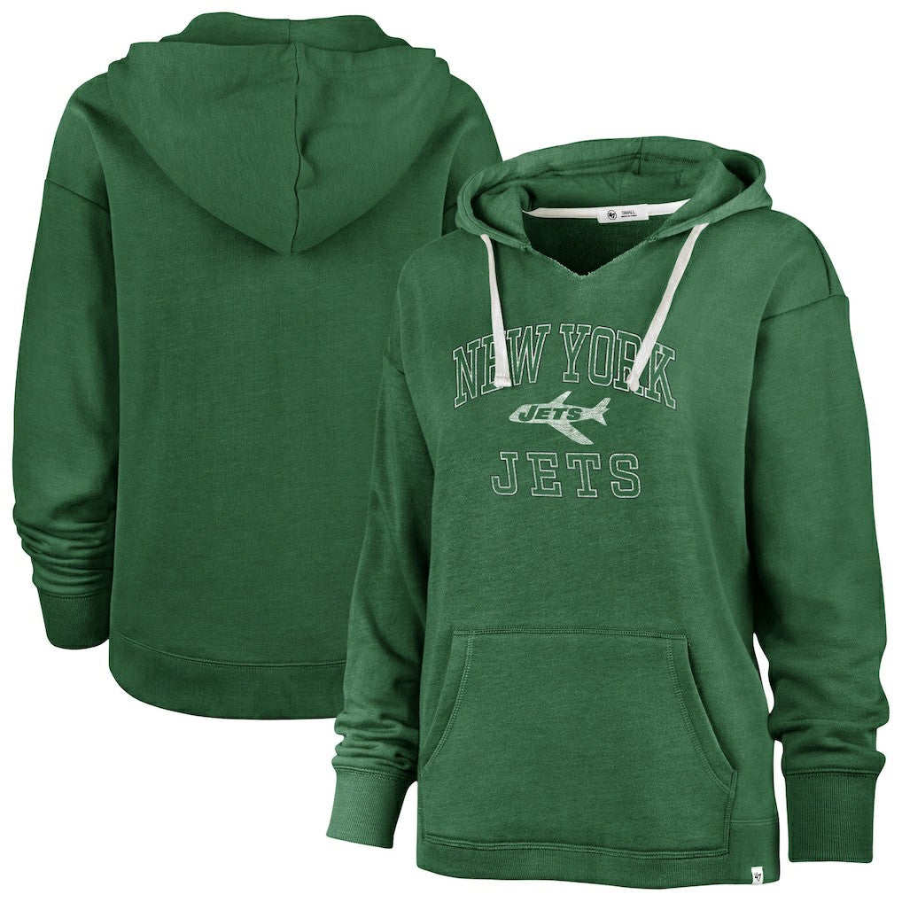 47 brand New York Jets '47 Women's Plus Size Clarity Kennedy Pullover Hoodie Kelly Green