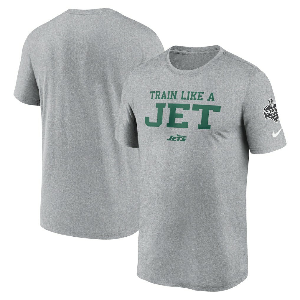 Nike New York Jets 2024 NFL Training Camp Legend Performance T-Shirt Heather Gray