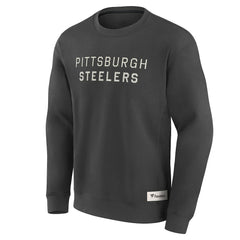 Fanatics Pittsburgh Steelers Elements Future Ground Lettering Pullover Sweatshirt Charcoal