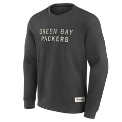 Fanatics Green Bay Packers Elements Future Ground Lettering Pullover Sweatshirt Charcoal