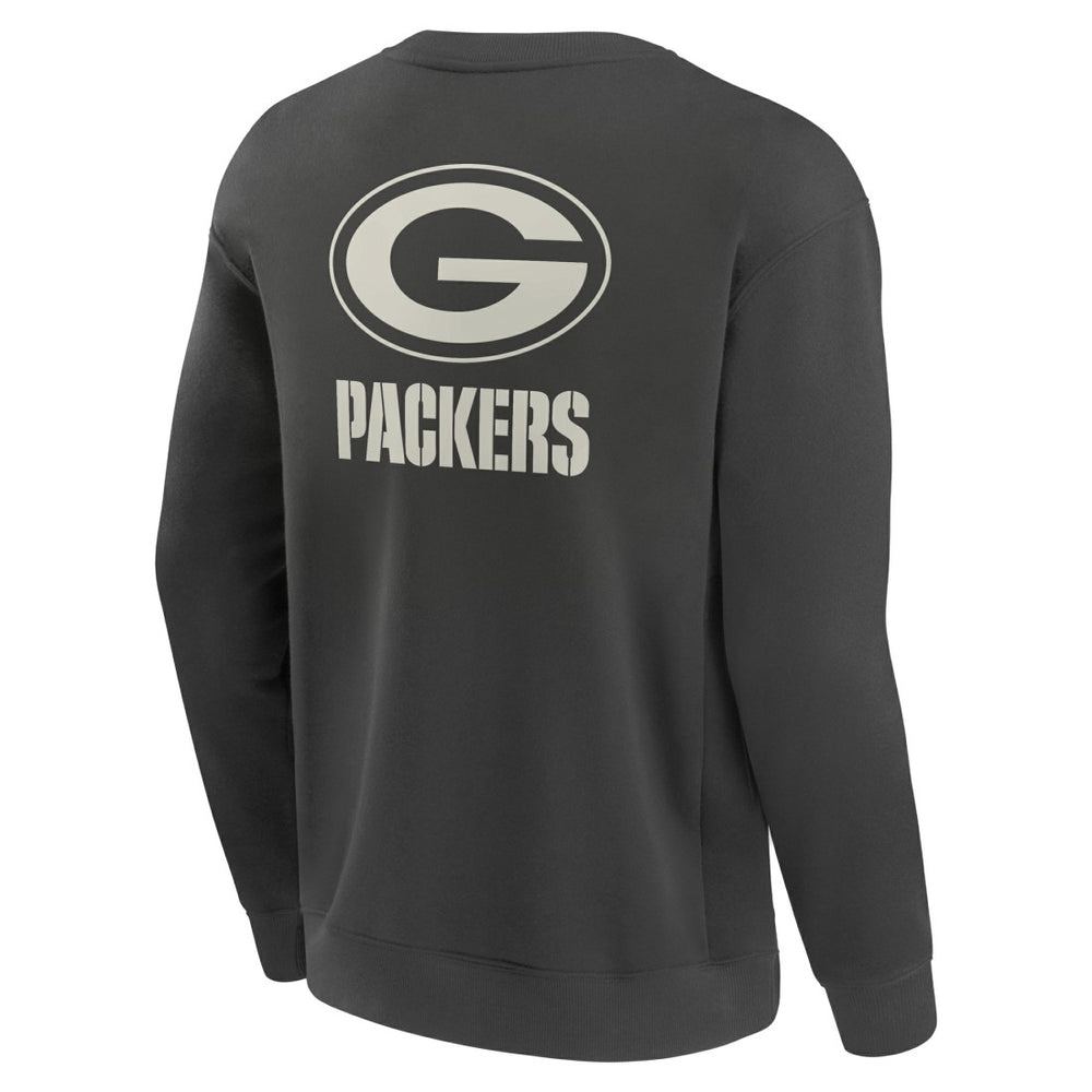 Fanatics Green Bay Packers Elements Future Ground Lettering Pullover Sweatshirt Charcoal