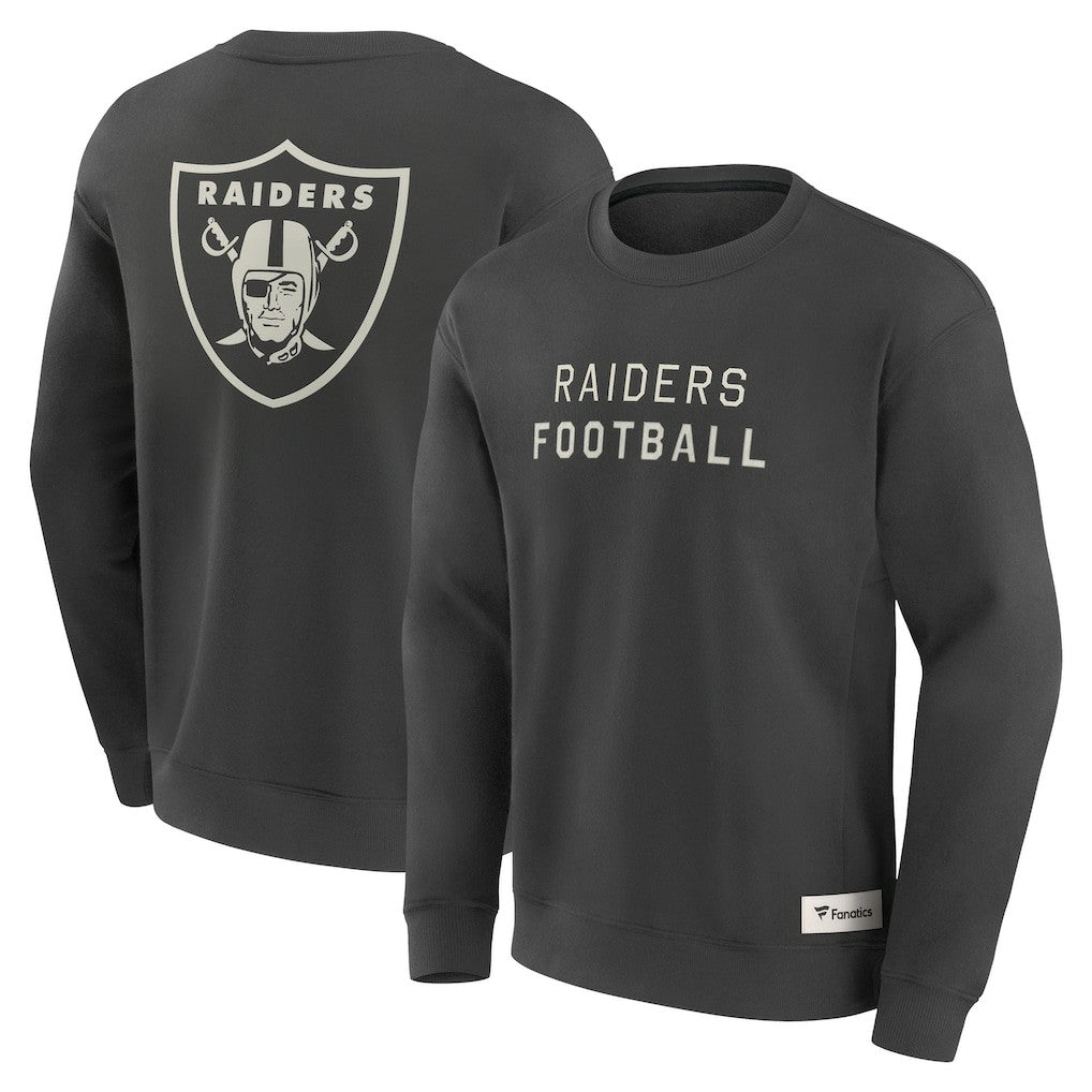 Fanatics Las Vegas Raiders Elements Future Ground Lettering Pullover Sweatshirt Charcoal
