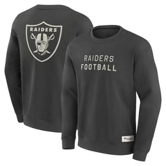 Fanatics Las Vegas Raiders Elements Future Ground Lettering Pullover Sweatshirt Charcoal