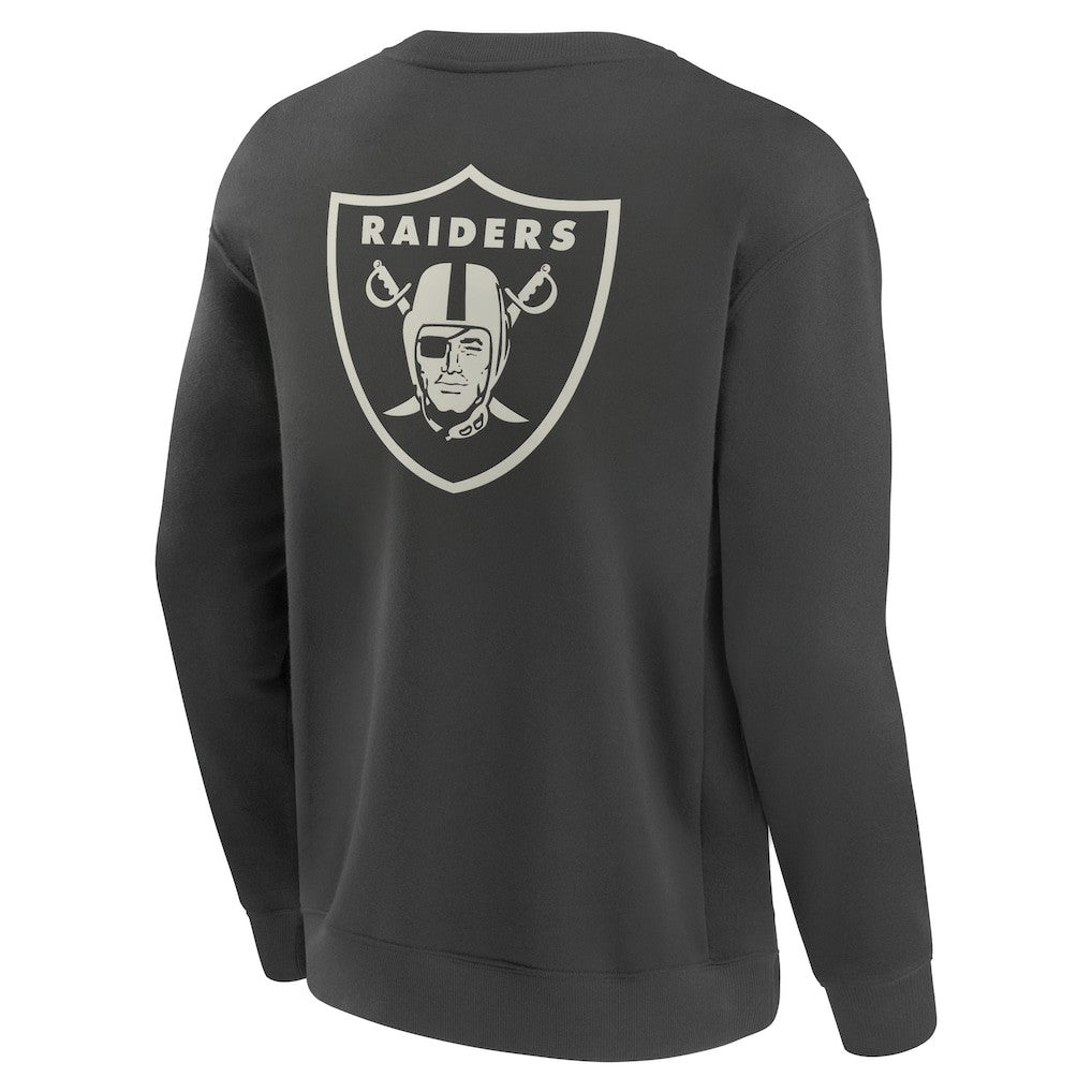 Fanatics Las Vegas Raiders Elements Future Ground Lettering Pullover Sweatshirt Charcoal