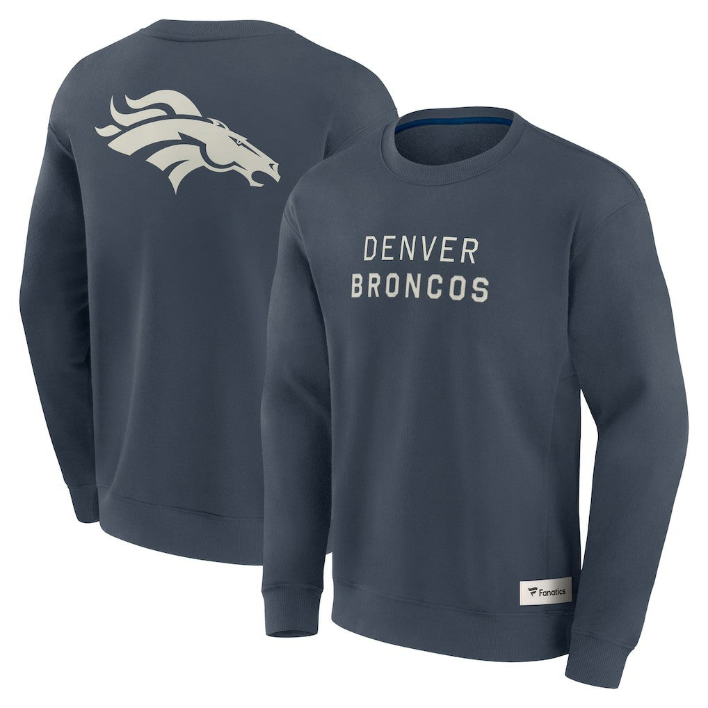 Fanatics Denver Broncos Elements Future Ground Lettering Pullover Sweatshirt Navy