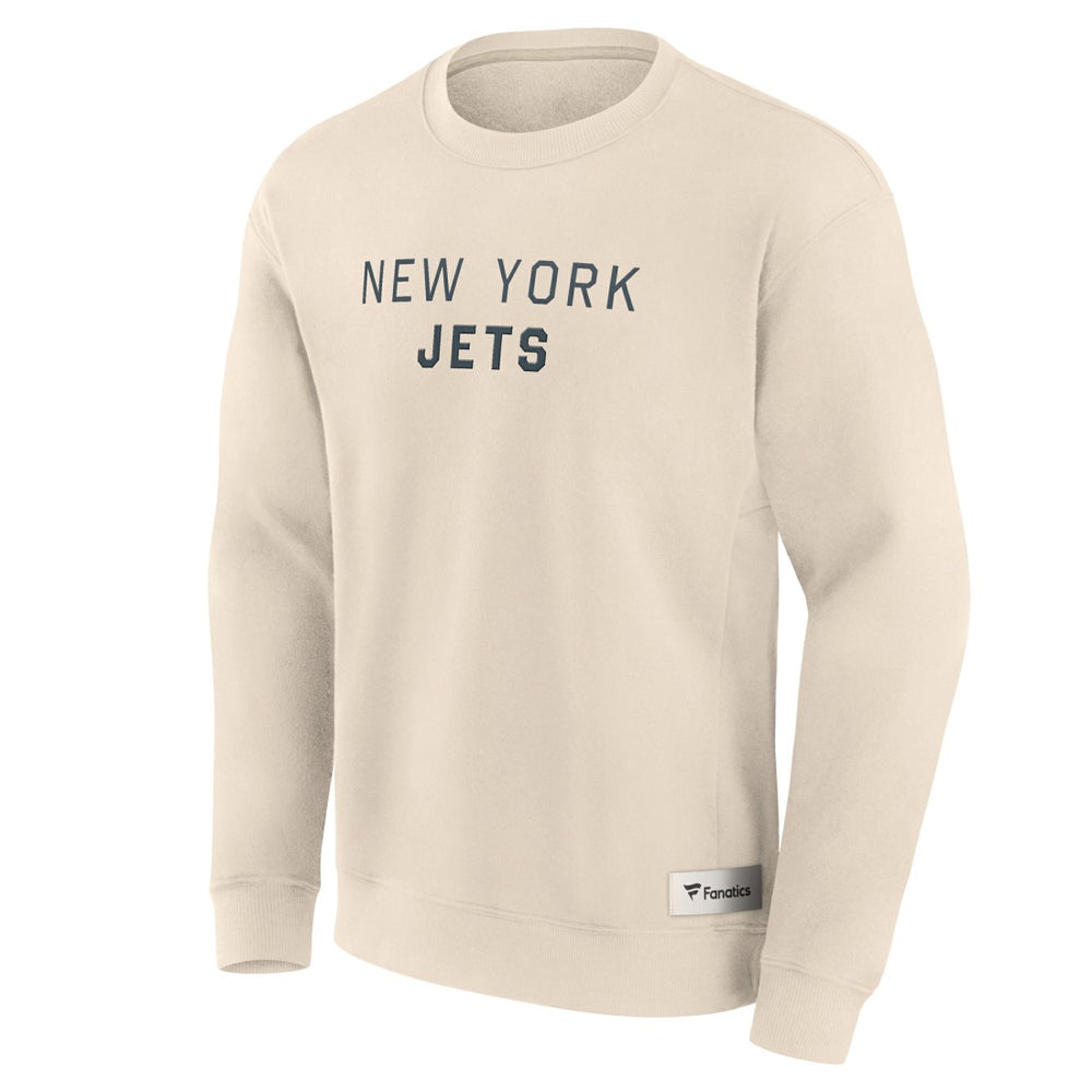 Fanatics New York Jets Elements Future Ground Lettering Pullover Sweatshirt Cream