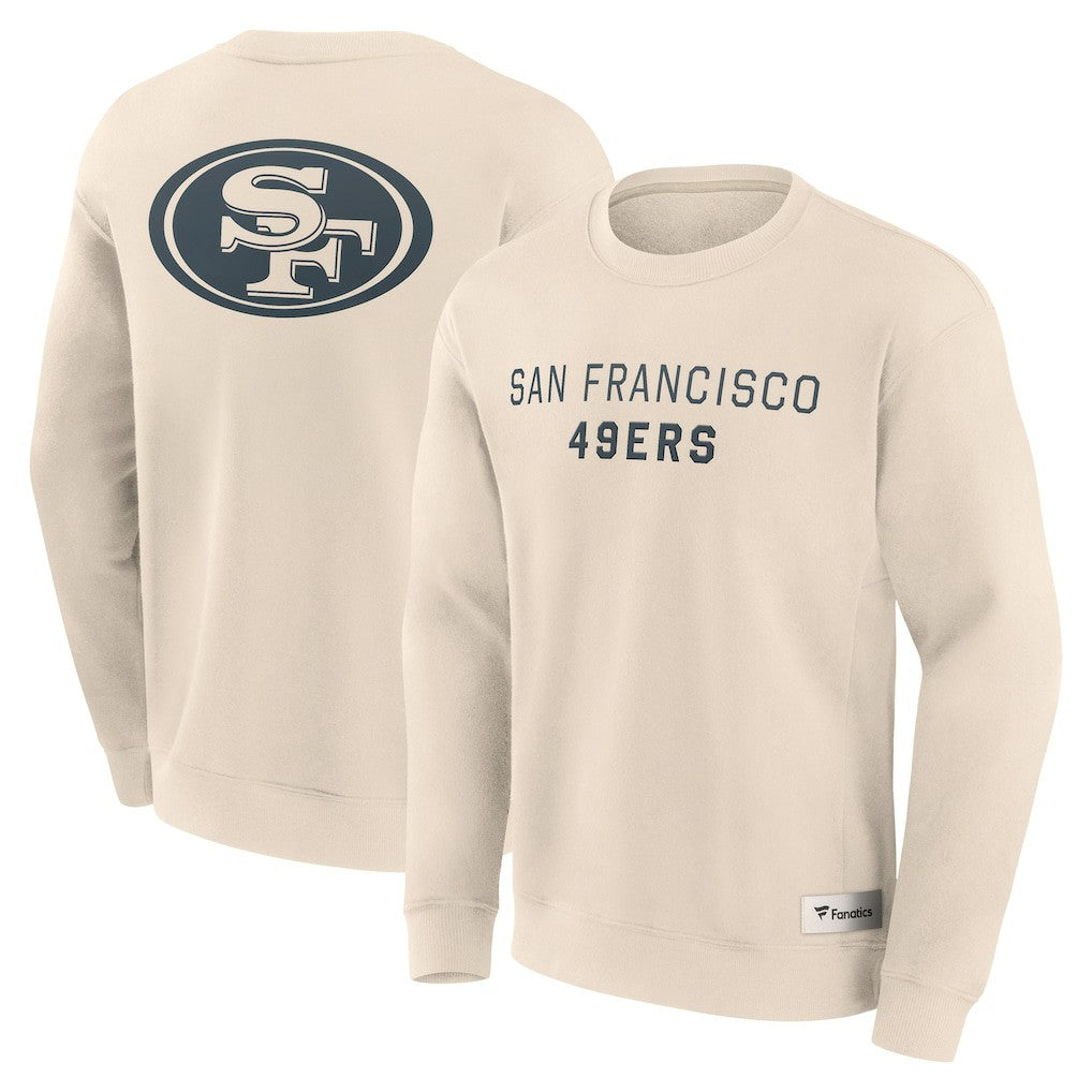 Fanatics San Francisco 49ers Elements Future Ground Lettering Pullover Sweatshirt Cream