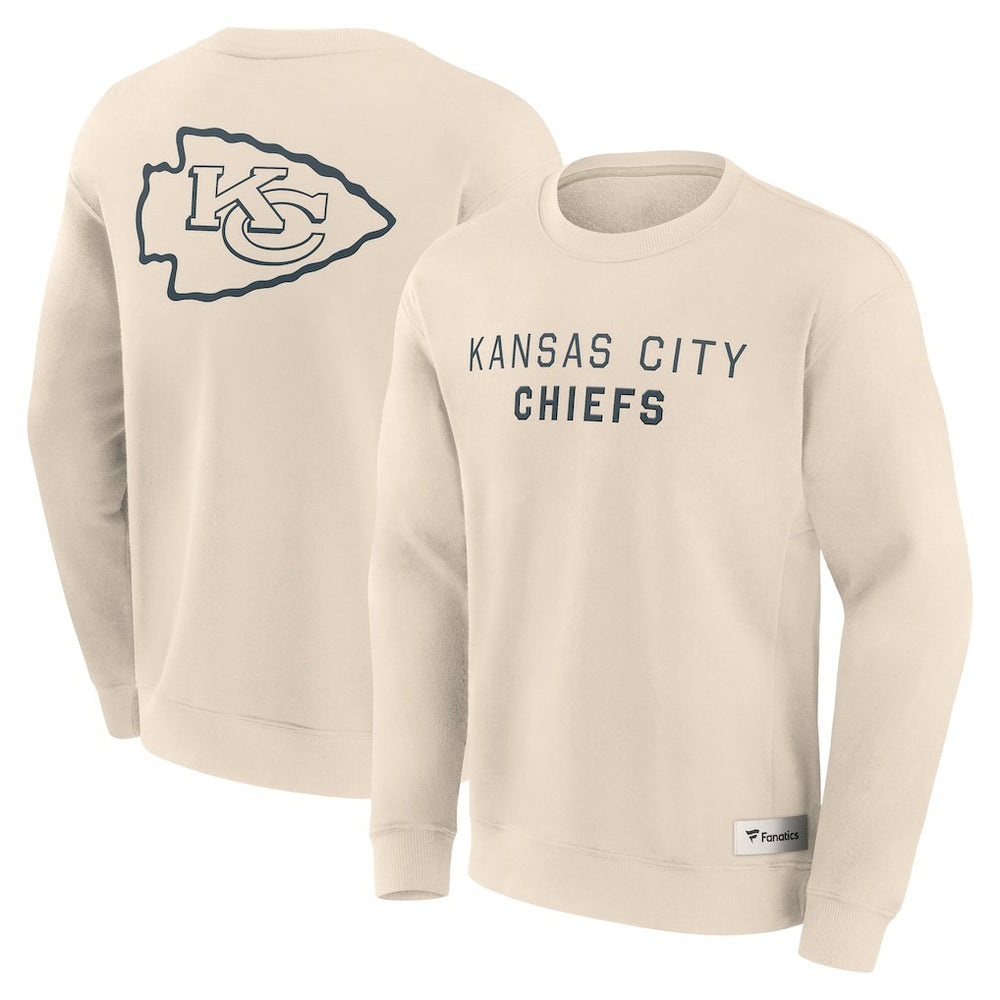 Fanatics Kansas City Chiefs Elements Future Ground Lettering Pullover Sweatshirt Cream