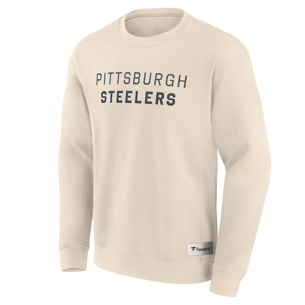 Fanatics Pittsburgh Steelers Elements Future Ground Lettering Pullover Sweatshirt Cream
