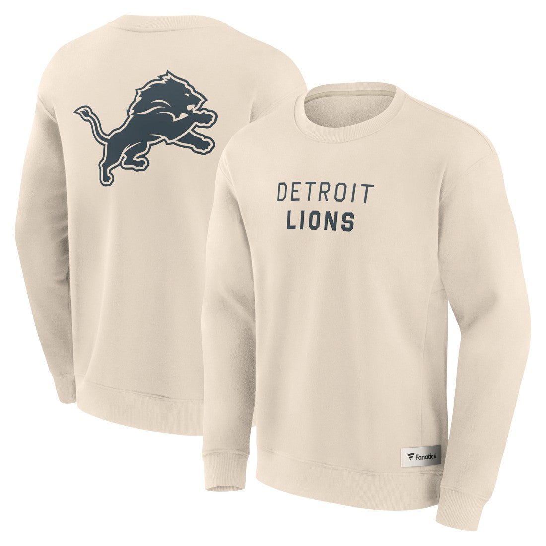 Fanatics Detroit Lions Elements Future Ground Lettering Pullover Sweatshirt Cream