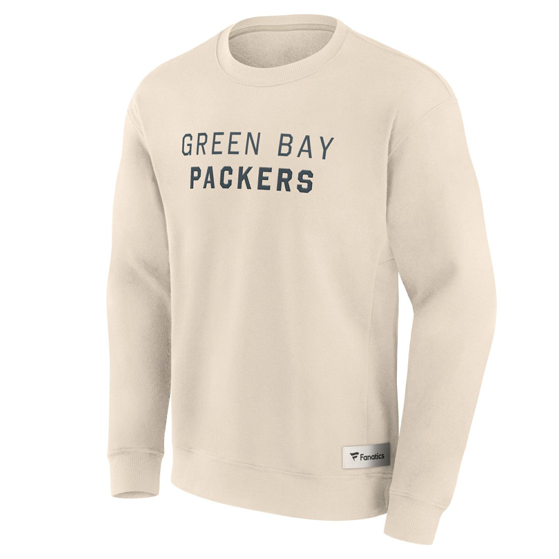 Fanatics Green Bay Packers Elements Future Ground Lettering Pullover Sweatshirt Cream