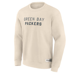 Fanatics Green Bay Packers Elements Future Ground Lettering Pullover Sweatshirt Cream