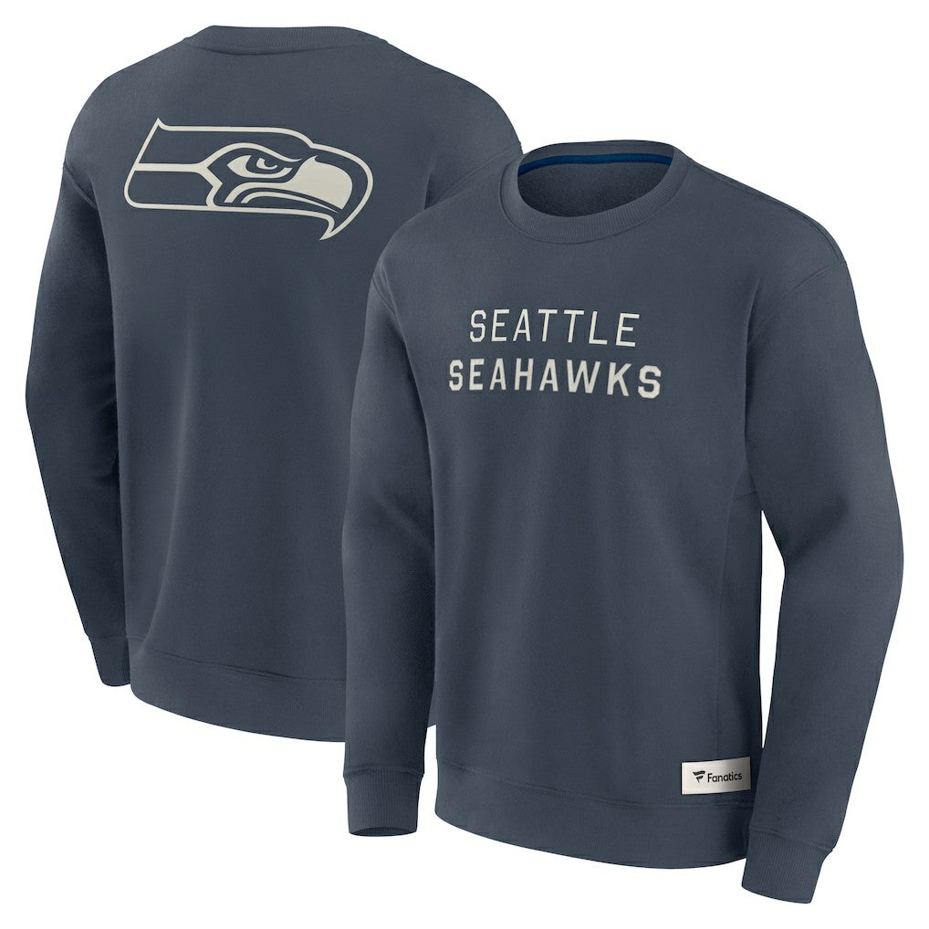 Fanatics Seattle Seahawks Elements Future Ground Lettering Pullover Sweatshirt Navy