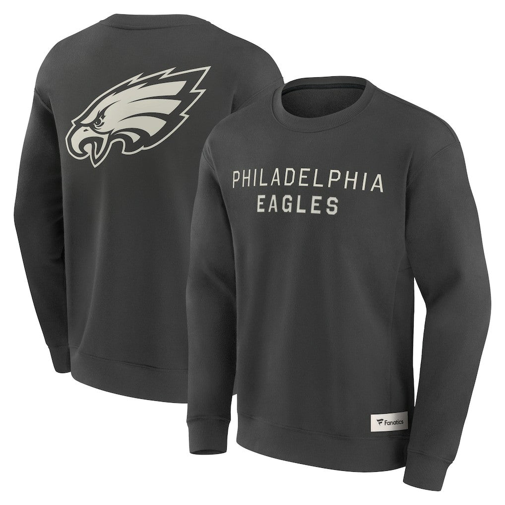 Fanatics Philadelphia Eagles Elements Future Ground Lettering Pullover Sweatshirt Charcoal