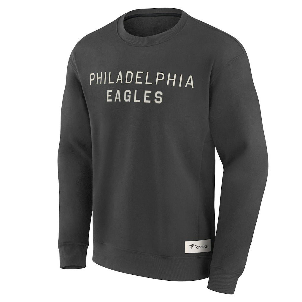 Fanatics Philadelphia Eagles Elements Future Ground Lettering Pullover Sweatshirt Charcoal