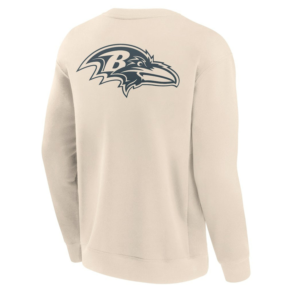 Fanatics Baltimore Ravens Elements Future Ground Lettering Pullover Sweatshirt Cream