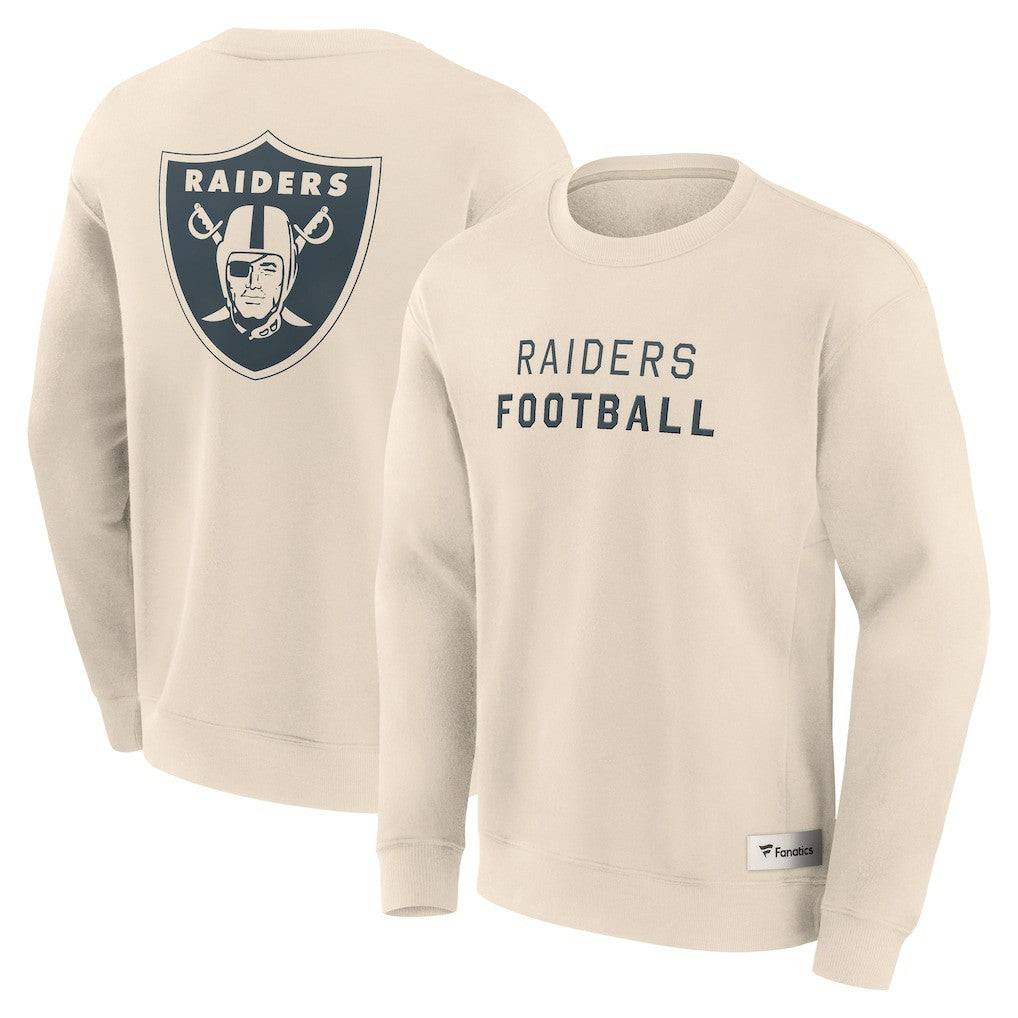 Fanatics Las Vegas Raiders Elements Future Ground Lettering Pullover Sweatshirt Cream