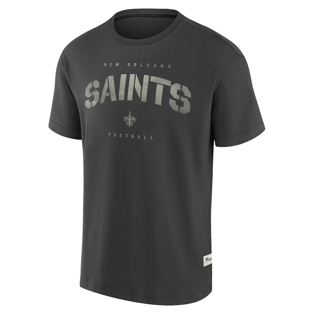 Fanatics New Orleans Saints Elements Weathered Tonal Future Ground T-Shirt Charcoal