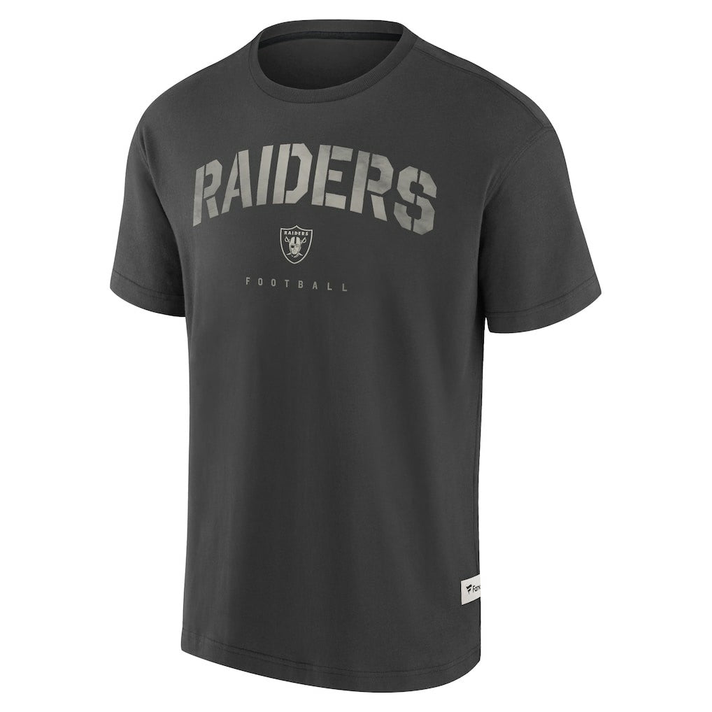 Fanatics Las Vegas Raiders Elements Weathered Tonal Future Ground T-Shirt Charcoal