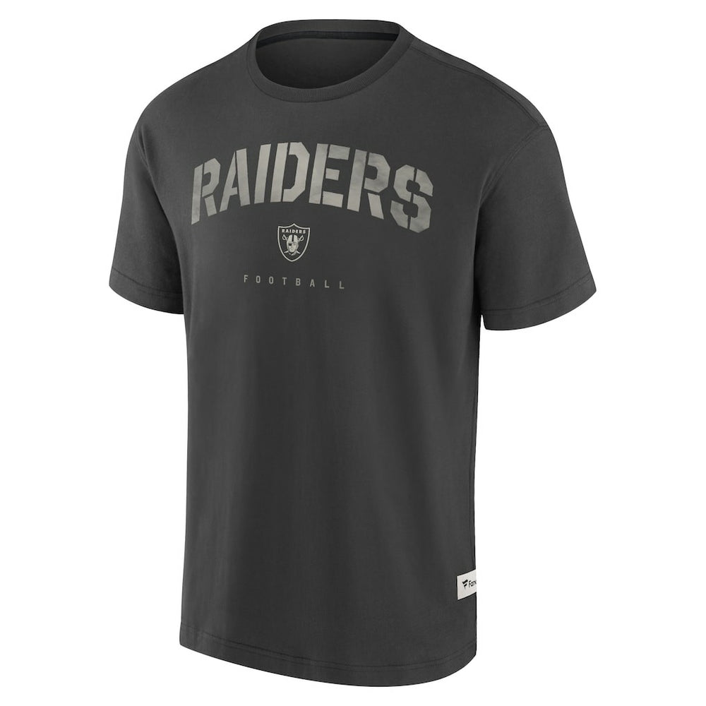 Fanatics Las Vegas Raiders Elements Weathered Tonal Future Ground T-Shirt Charcoal