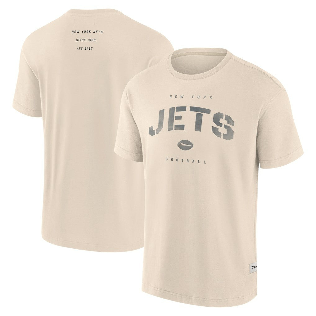 Fanatics New York Jets Elements Weathered Tonal Future Ground T-Shirt Cream