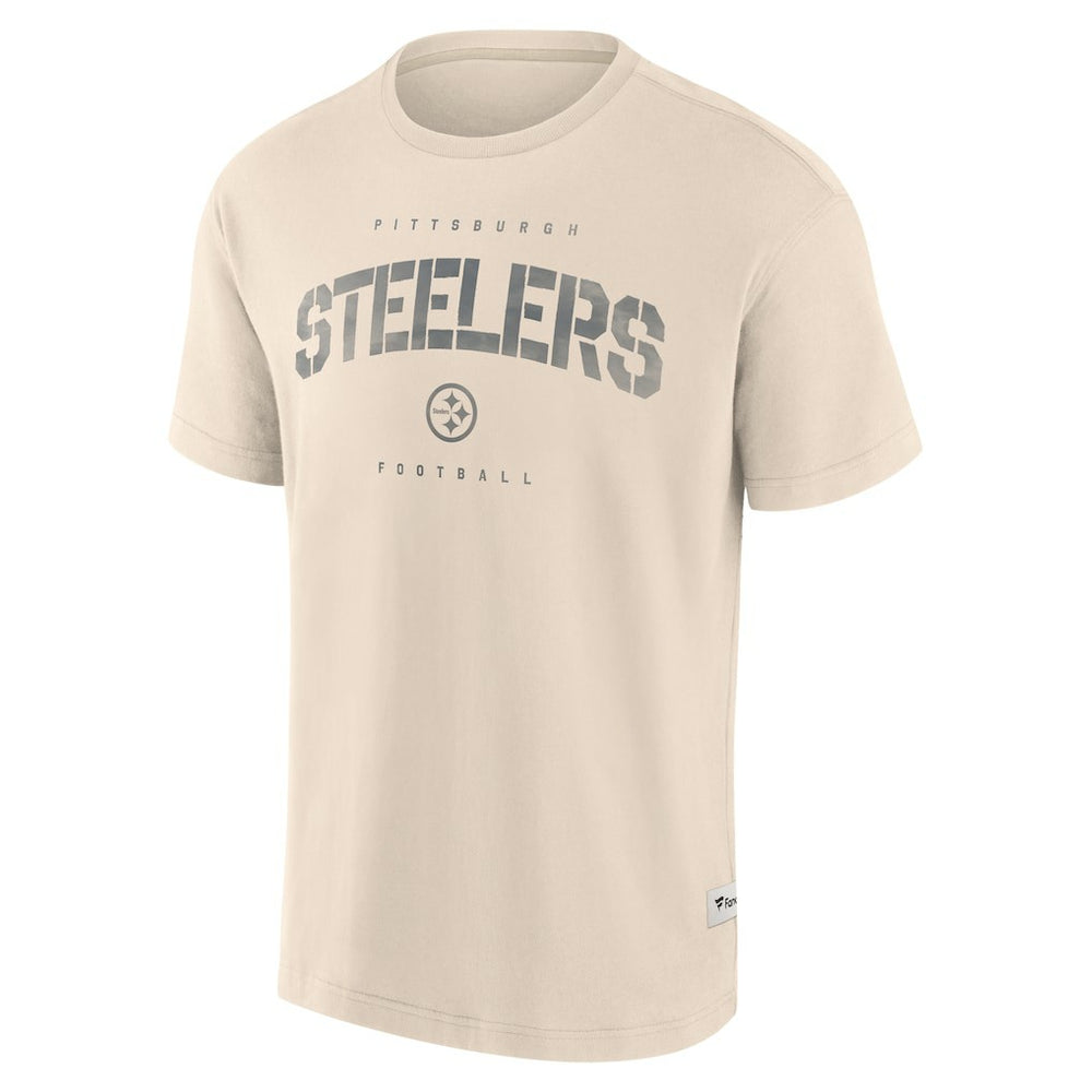 Fanatics Pittsburgh Steelers Elements Weathered Tonal Future Ground T-Shirt Cream