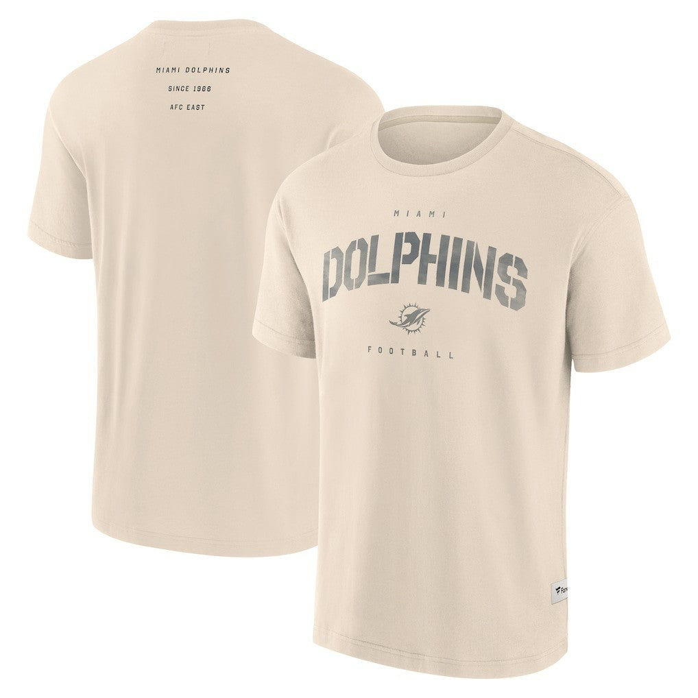Fanatics Miami Dolphins Elements Weathered Tonal Future Ground T-Shirt Cream