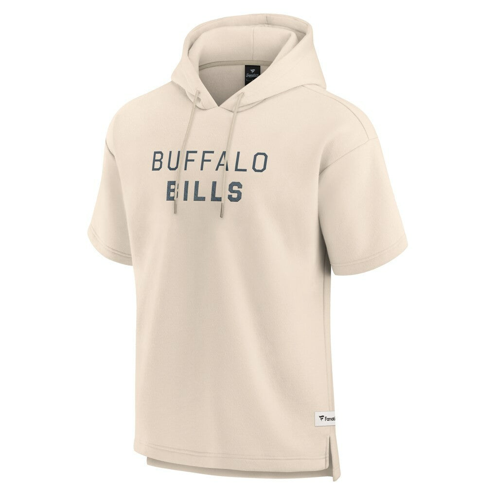 Fanatics Buffalo Bills Elements Future Ground Lettering Short Sleeve Pullover Hoodie Cream