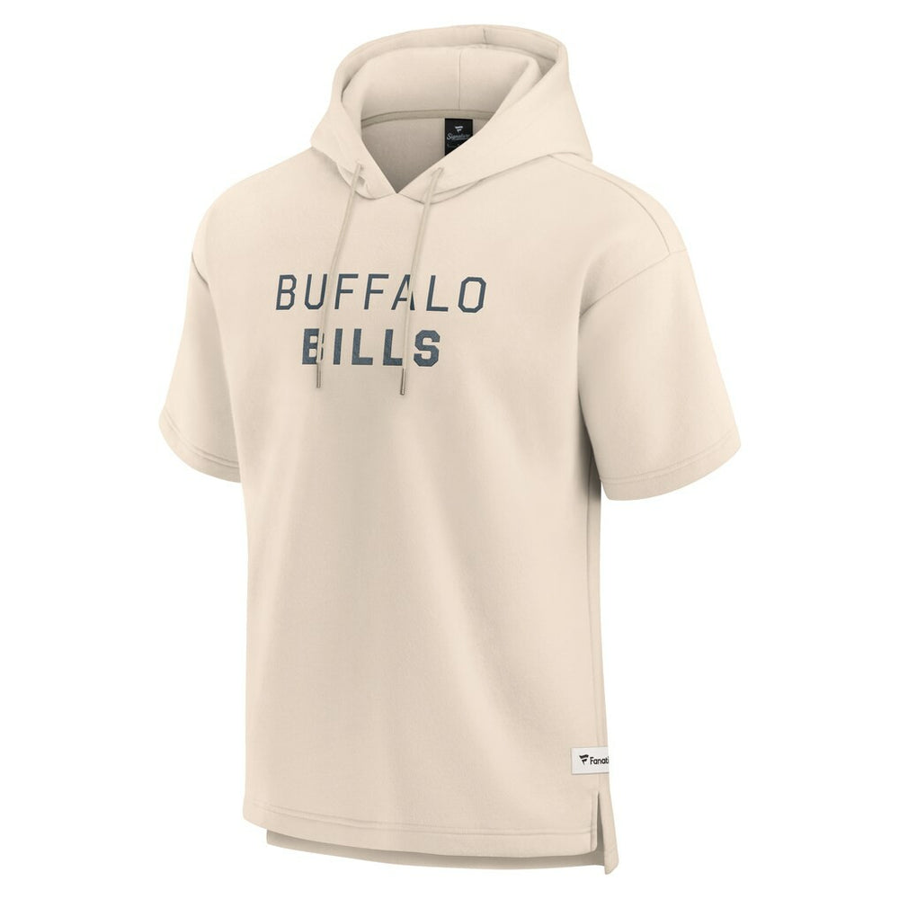 Fanatics Buffalo Bills Elements Future Ground Lettering Short Sleeve Pullover Hoodie Cream