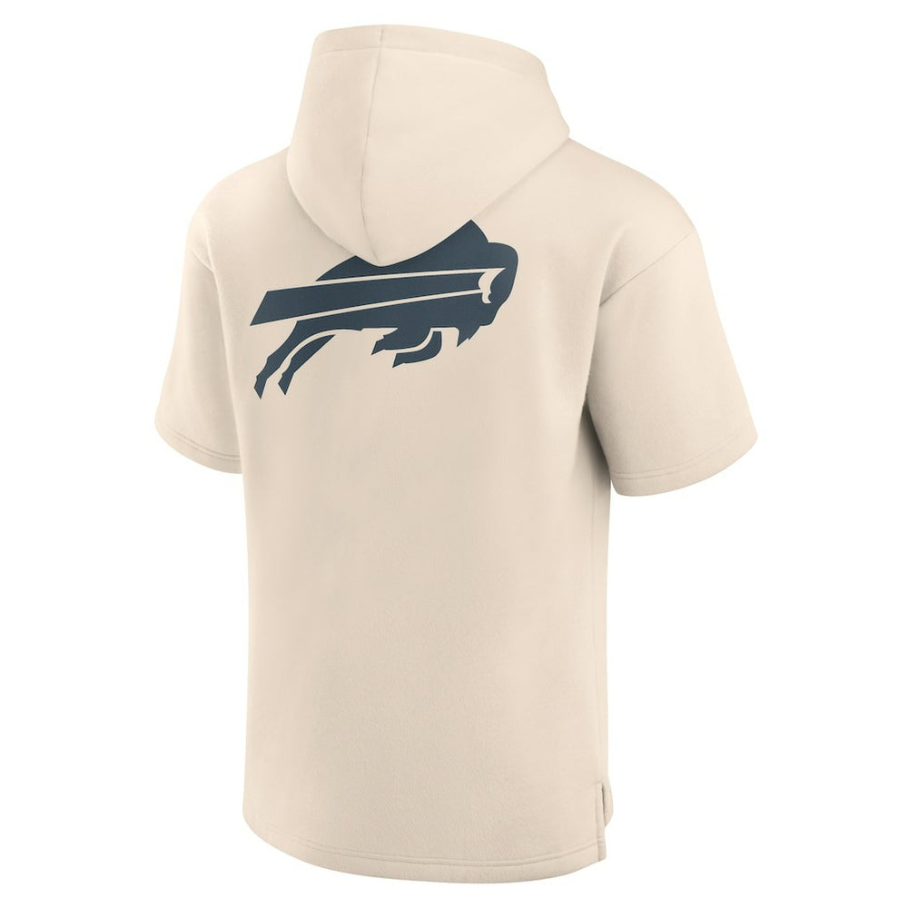 Fanatics Buffalo Bills Elements Future Ground Lettering Short Sleeve Pullover Hoodie Cream
