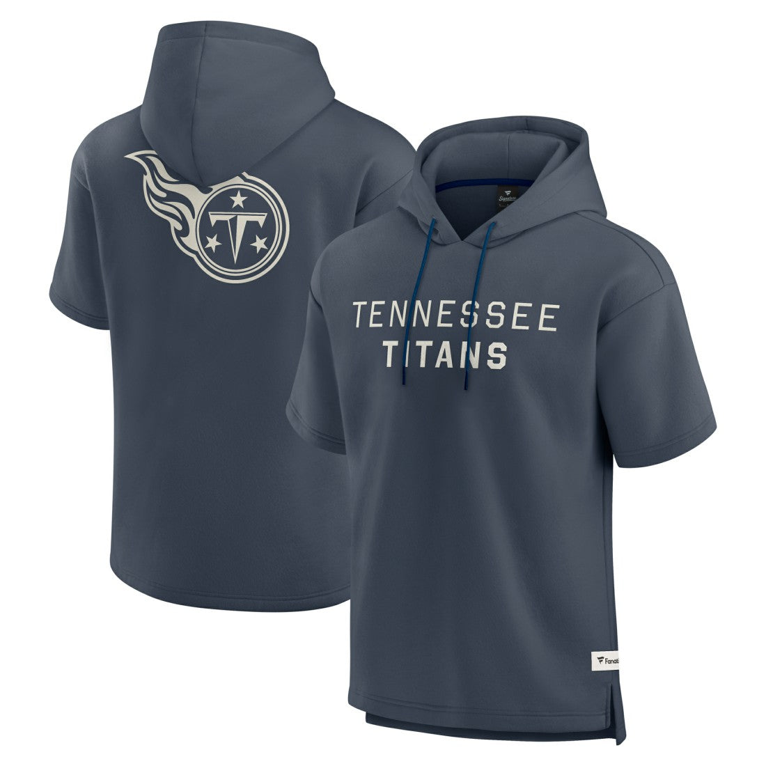Fanatics Tennessee Titans Elements Future Ground Lettering Short Sleeve Pullover Hoodie Navy