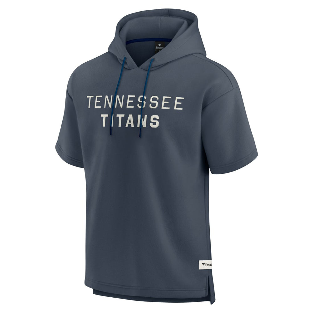 Fanatics Tennessee Titans Elements Future Ground Lettering Short Sleeve Pullover Hoodie Navy