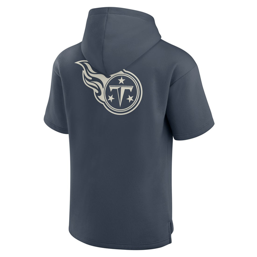Fanatics Tennessee Titans Elements Future Ground Lettering Short Sleeve Pullover Hoodie Navy