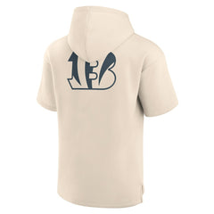Fanatics Cincinnati Bengals Elements Future Ground Lettering Short Sleeve Pullover Hoodie Cream