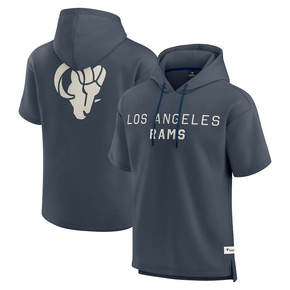 Fanatics Los Angeles Rams Elements Future Ground Lettering Short Sleeve Pullover Hoodie Navy