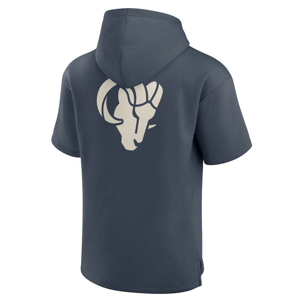 Fanatics Los Angeles Rams Elements Future Ground Lettering Short Sleeve Pullover Hoodie Navy