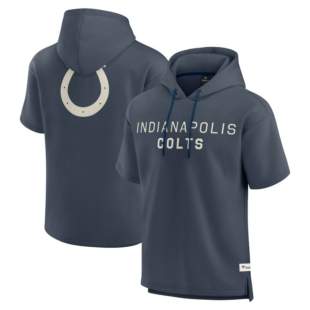 Fanatics Indianapolis Colts Elements Future Ground Lettering Short Sleeve Pullover Hoodie Navy