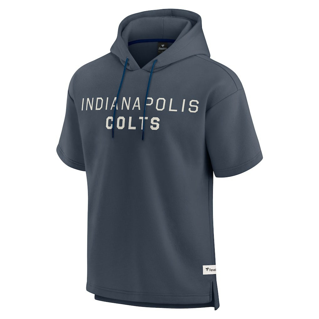 Fanatics Indianapolis Colts Elements Future Ground Lettering Short Sleeve Pullover Hoodie Navy