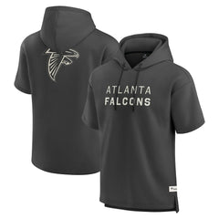 Fanatics Atlanta Falcons Elements Future Ground Lettering Short Sleeve Pullover Hoodie Charcoal