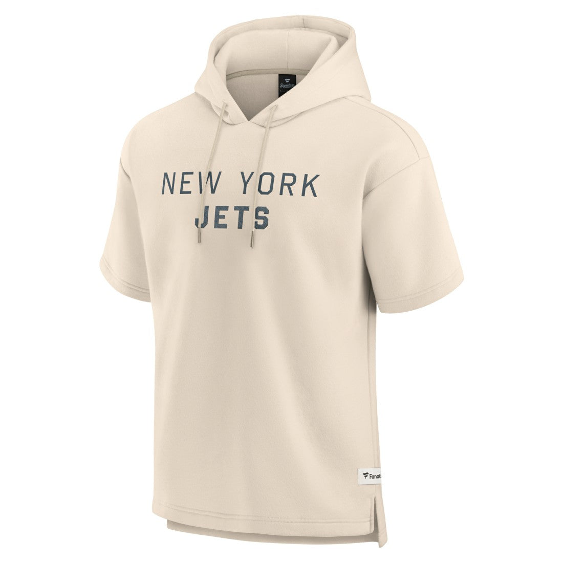 Fanatics New York Jets Elements Future Ground Lettering Short Sleeve Pullover Hoodie Cream
