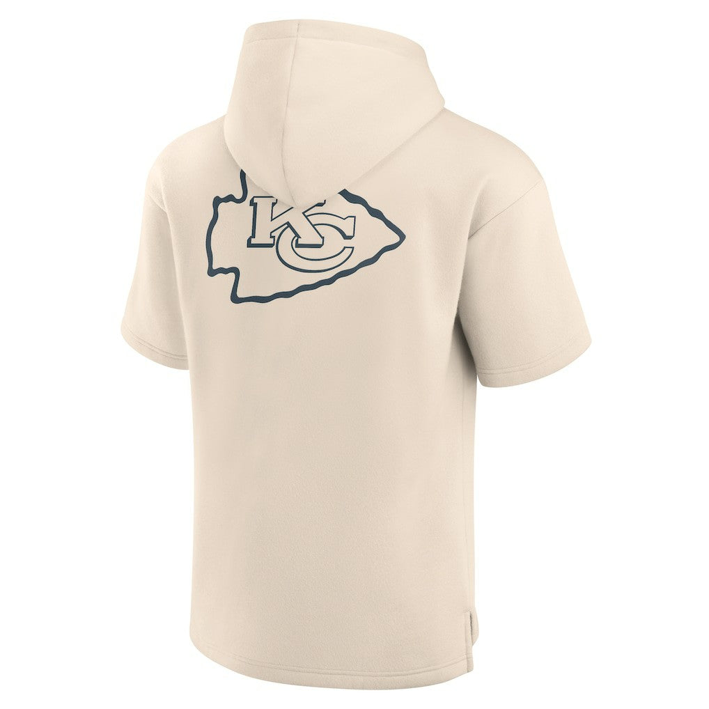 Fanatics Kansas City Chiefs Elements Future Ground Lettering Short Sleeve Pullover Hoodie Cream